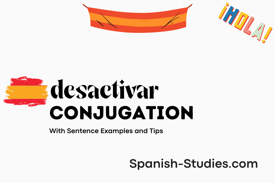 spanish conjugation of desactivar