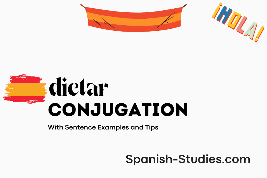 spanish conjugation of dictar