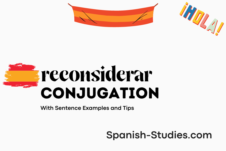 spanish conjugation of reconsiderar